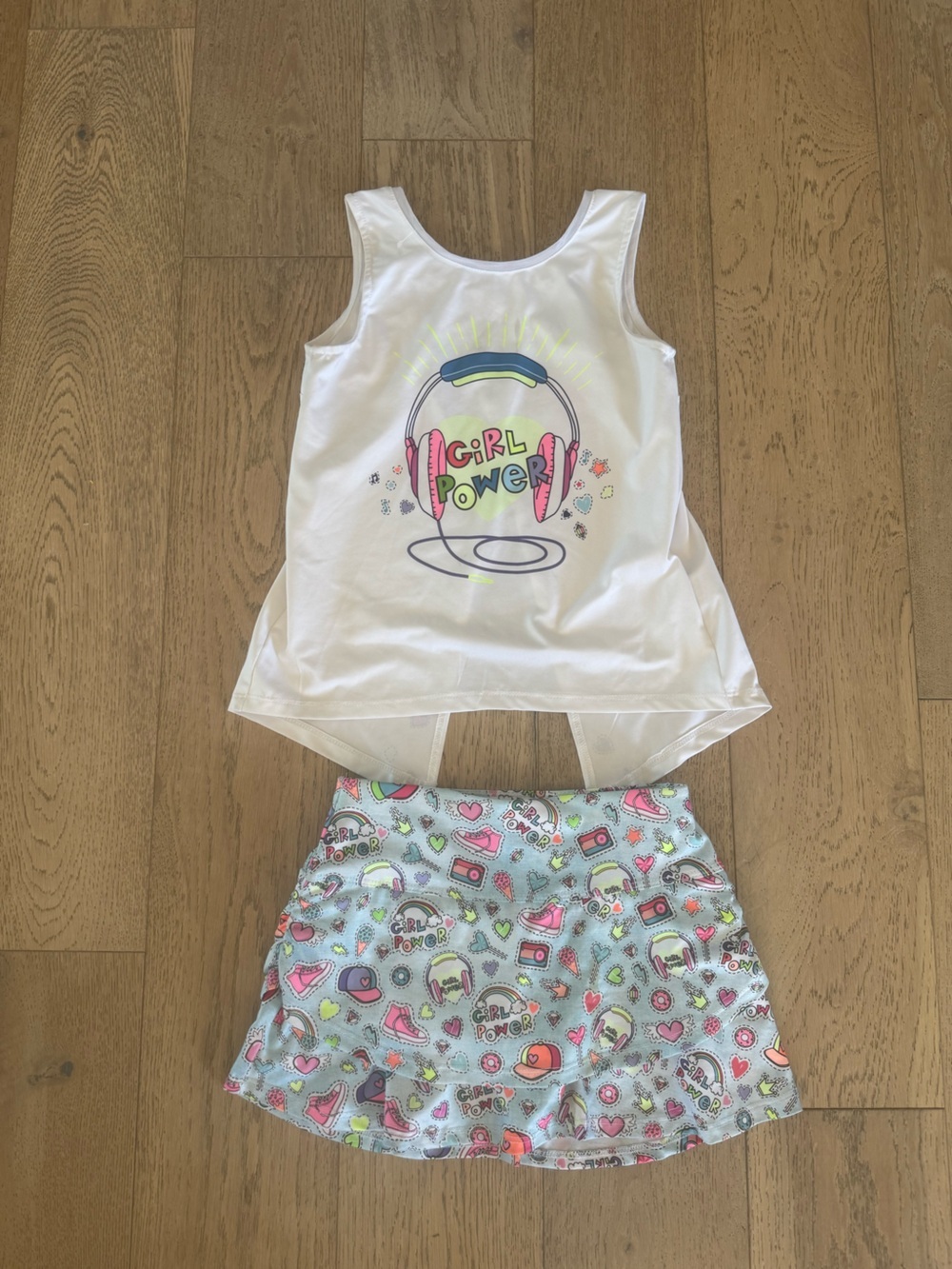 Lucky in Love Girls 'Girls Power' Tank and skort Small